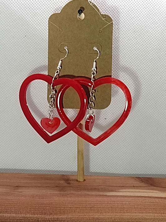 Heart within a Heart Earrings